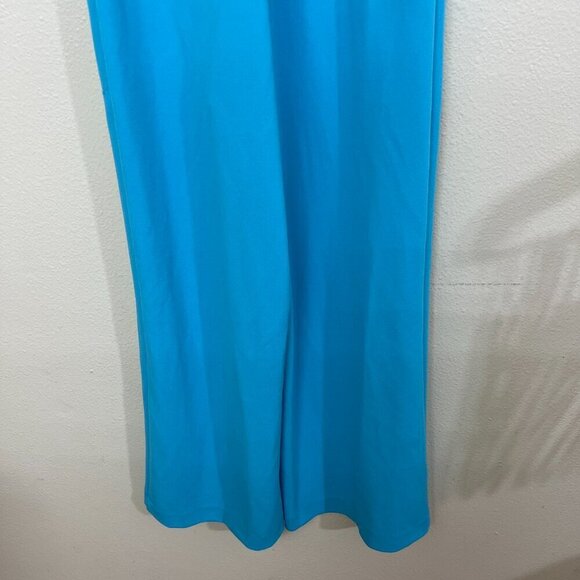 Rachel Roy Womens Ruffled Sleeve Full Length Jumpsuit Small in Aqua Blue - Picture 5 of 11